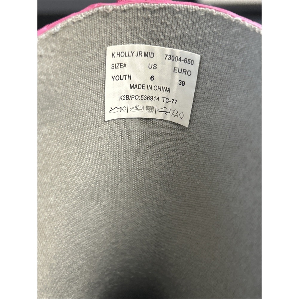 Bogs Holly Jr Girls 6 Mid Rain Boots Pink Round Toe Pull On Waterproof School - Picture 15 of 16